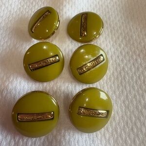 St. John Knit Chartreuse Green Buttons Set of 6